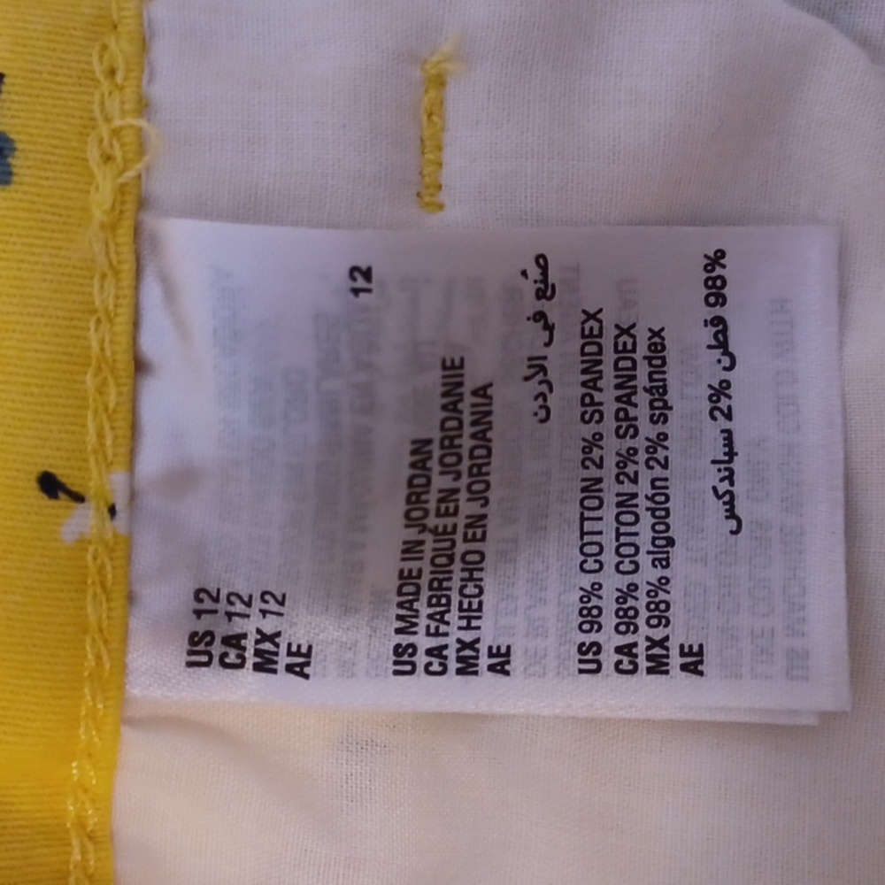Charter Club Floret Denim Bristol Capri Pants, Primrose Yellow - Picture 11 of 11